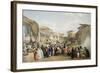 Bazaar at Kabul During the Fruit Season, First Anglo-Afghan War, 1838-1842-James Atkinson-Framed Giclee Print