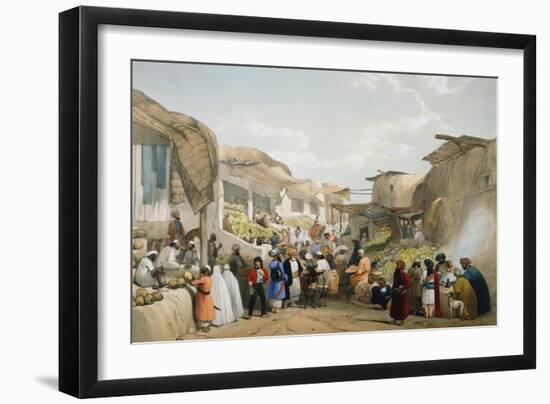 Bazaar at Kabul During the Fruit Season, First Anglo-Afghan War, 1838-1842-James Atkinson-Framed Premium Giclee Print
