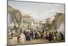 Bazaar at Kabul During the Fruit Season, First Anglo-Afghan War, 1838-1842-James Atkinson-Mounted Premium Giclee Print
