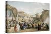Bazaar at Kabul During the Fruit Season, First Anglo-Afghan War, 1838-1842-James Atkinson-Stretched Canvas