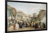 Bazaar at Kabul During the Fruit Season, First Anglo-Afghan War, 1838-1842-James Atkinson-Framed Giclee Print