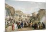 Bazaar at Kabul During the Fruit Season, First Anglo-Afghan War, 1838-1842-James Atkinson-Mounted Giclee Print