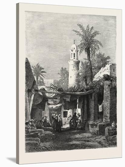 Bazaar in Assouan. Egypt, 1879-null-Stretched Canvas