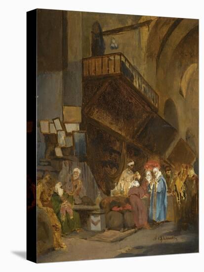 Bazaar in Constantinople-Stanislav Khlebovsky-Stretched Canvas