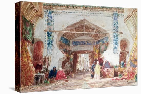 Bazaar in Constantinople-Felix Ziem-Stretched Canvas