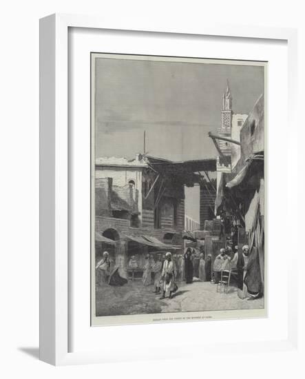 Bazaar Near the Street of the Mooskee at Cairo-Charles Auguste Loye-Framed Giclee Print