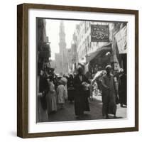 Bazaar of El Ghoria, Cairo, Egypt, 20th Century-J Dearden Holmes-Framed Photographic Print