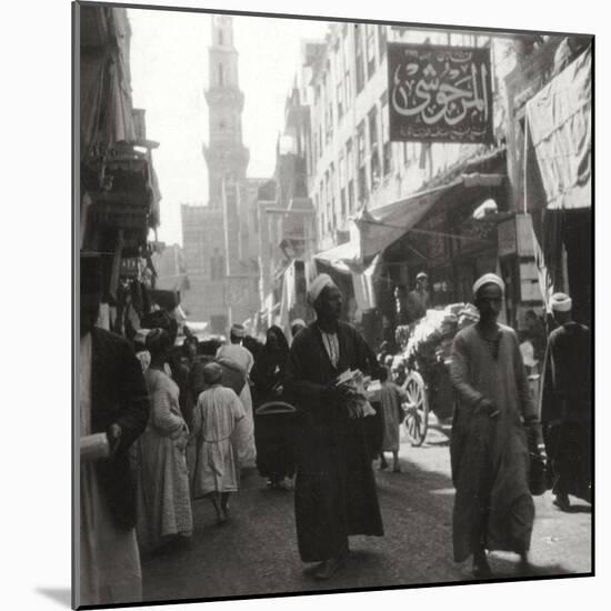 Bazaar of El Ghoria, Cairo, Egypt, 20th Century-J Dearden Holmes-Mounted Photographic Print