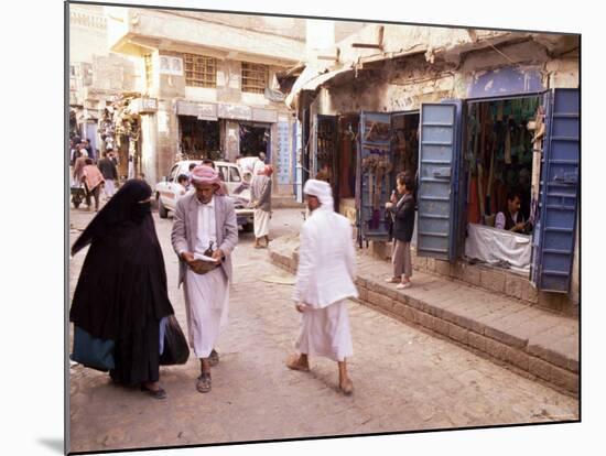 Bazaar, Old Town, Sana'A, Republic of Yemen, Middle East-Sergio Pitamitz-Mounted Photographic Print