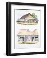 Bazaar or Market in the Malaysian District-Louis Auguste de Sainson-Framed Giclee Print