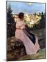 Bazille: Pink Dress, 1864-Frederic Bazille-Mounted Giclee Print