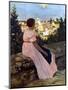 Bazille: Pink Dress, 1864-Frederic Bazille-Mounted Giclee Print