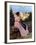 Bazille: Pink Dress, 1864-Frederic Bazille-Framed Giclee Print