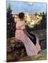 Bazille: Pink Dress, 1864-Frederic Bazille-Mounted Giclee Print