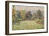 Bazincourt Countryside-Camille Pissarro-Framed Giclee Print