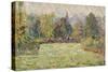 Bazincourt Countryside-Camille Pissarro-Stretched Canvas