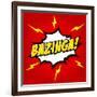 Bazinga! Comic Speech Bubble, Cartoon-jirawatp-Framed Art Print