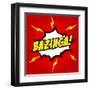 Bazinga! Comic Speech Bubble, Cartoon-jirawatp-Framed Art Print