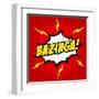 Bazinga! Comic Speech Bubble, Cartoon-jirawatp-Framed Art Print