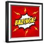 Bazinga! Comic Speech Bubble, Cartoon-jirawatp-Framed Art Print