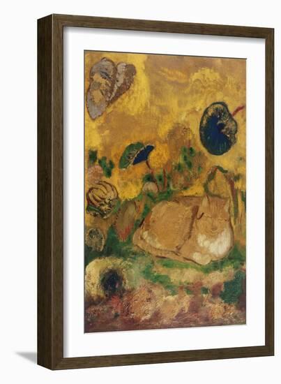 Bazon: the Artist's Cat; Bazon: Le Chat De L'Artiste-Odilon Redon-Framed Giclee Print