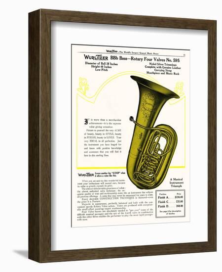 Bb-Flat Bass, Wurlitzer-null-Framed Art Print
