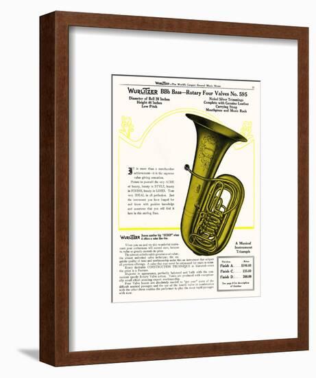 Bb-Flat Bass, Wurlitzer-null-Framed Art Print