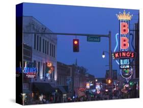 BB King's Club, Beale Street Entertainment Area, Memphis, Tennessee, USA-Walter Bibikow-Stretched Canvas