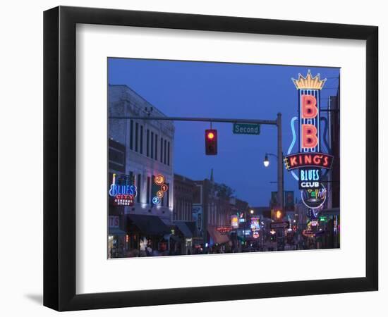 BB King's Club, Beale Street Entertainment Area, Memphis, Tennessee, USA-Walter Bibikow-Framed Photographic Print