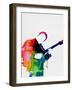 BB King Watercolor-Lora Feldman-Framed Art Print