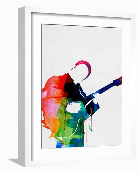 BB King Watercolor-Lora Feldman-Framed Art Print