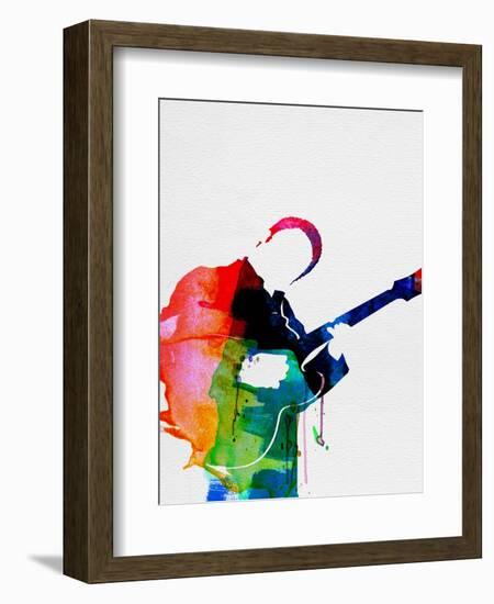 BB King Watercolor-Lora Feldman-Framed Art Print