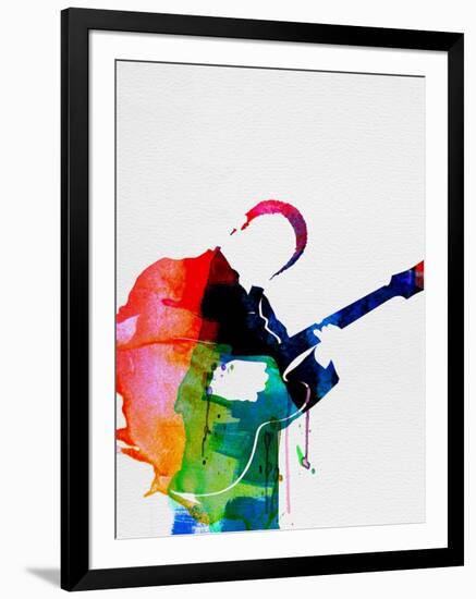 BB King Watercolor-Lora Feldman-Framed Art Print