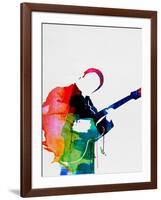 BB King Watercolor-Lora Feldman-Framed Art Print