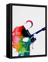 BB King Watercolor-Lora Feldman-Framed Stretched Canvas