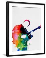 BB King Watercolor-Lora Feldman-Framed Art Print