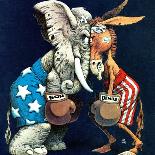 "Democrats vs. Republicans," July/Aug 1980-BB Sams-Framed Giclee Print