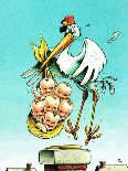 "Stork and Quints," Saturday Evening Post Cover, April 1, 1984-BB Sams-Giclee Print