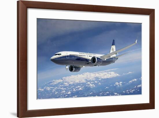 BBJ MAX 8 based on the 737 MAX 8-null-Framed Art Print