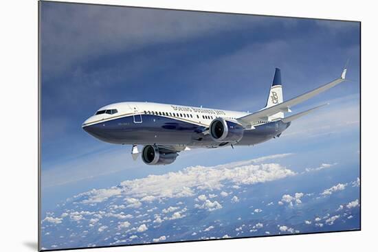 BBJ MAX 8 based on the 737 MAX 8-null-Mounted Art Print