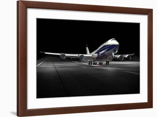 BBJ MAX 8 based on the 737 MAX 8-null-Framed Art Print