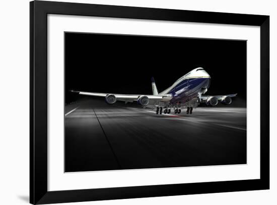 BBJ MAX 8 based on the 737 MAX 8-null-Framed Art Print