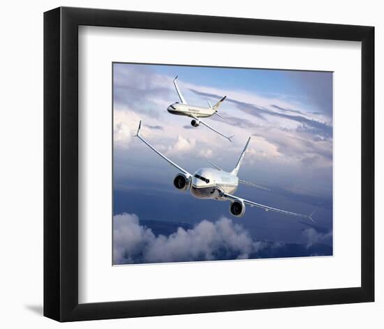 BBJ MAX 8 based on the 737 MAX 8-null-Framed Art Print