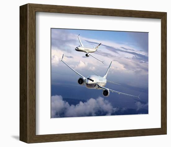 BBJ MAX 8 based on the 737 MAX 8-null-Framed Art Print