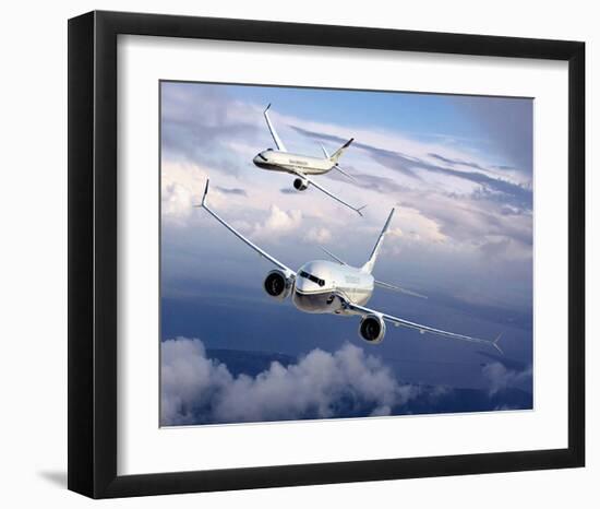 BBJ MAX 8 based on the 737 MAX 8-null-Framed Art Print