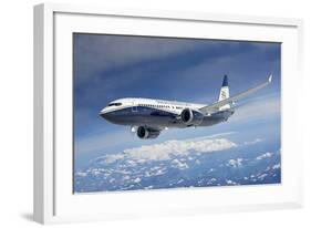 BBJ MAX 8 based on the 737 MAX 8-null-Framed Art Print