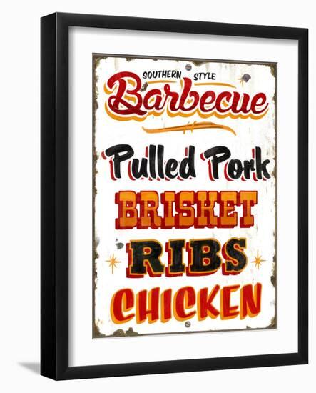 BBQ Southern-Retroplanet-Framed Giclee Print