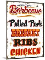 BBQ Southern-Retroplanet-Mounted Giclee Print