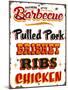 BBQ Southern-Retroplanet-Mounted Giclee Print