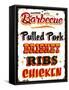 BBQ Southern-Retroplanet-Framed Stretched Canvas